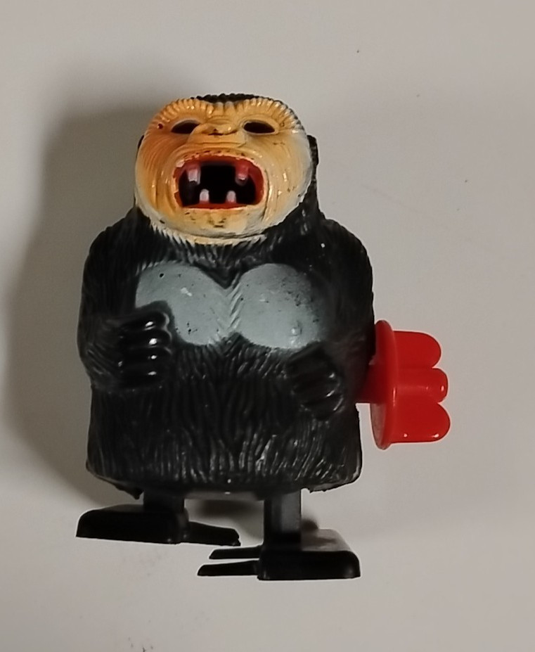Vintage Wind Up Toy King Kong 3” Figure Plastic Ape Hong Kong 1970’s