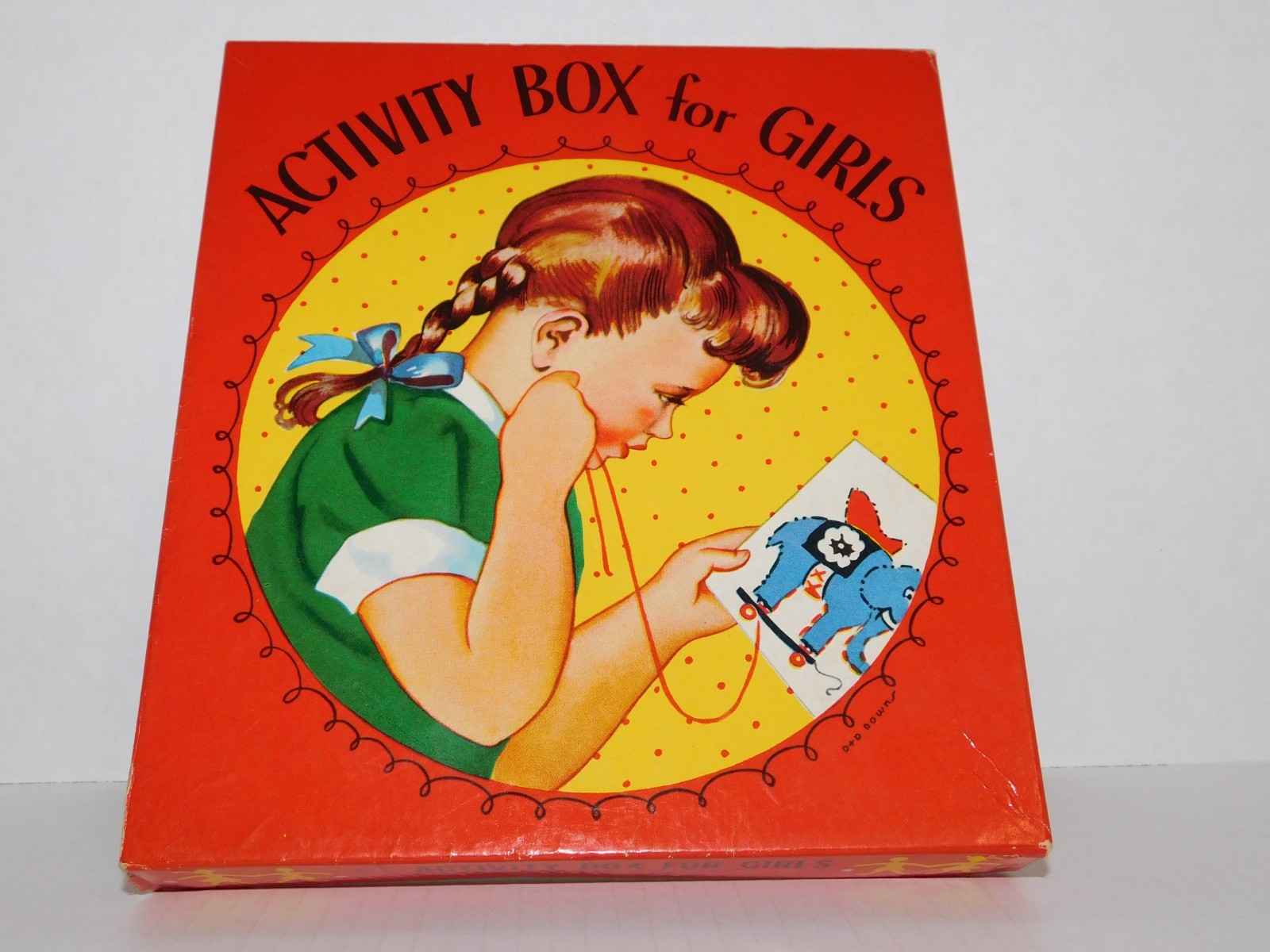 The Saalfield Company Activity Box For Girls 1942-BOX ONLY