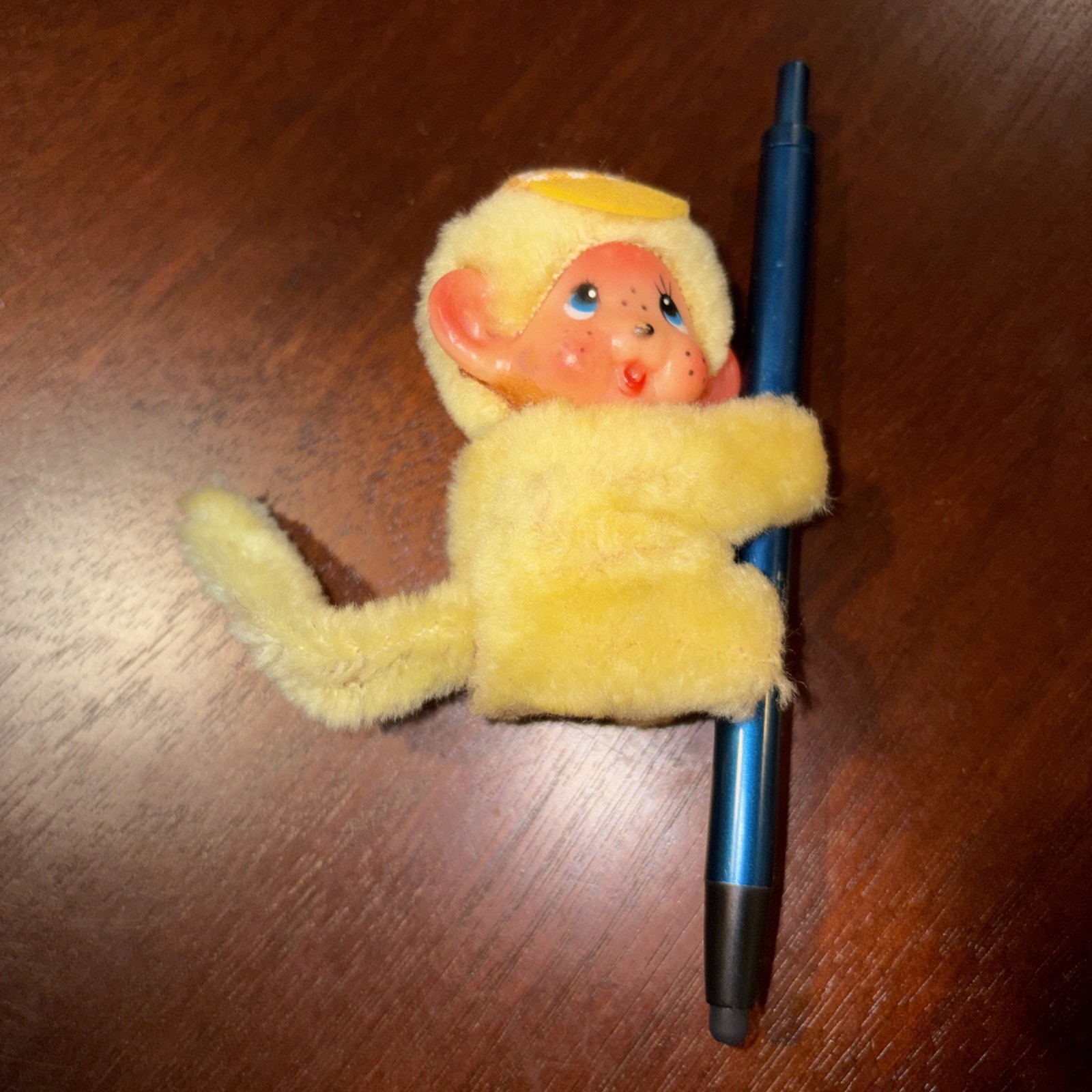 Vintage Monchichi Monkey Yellow Clip On