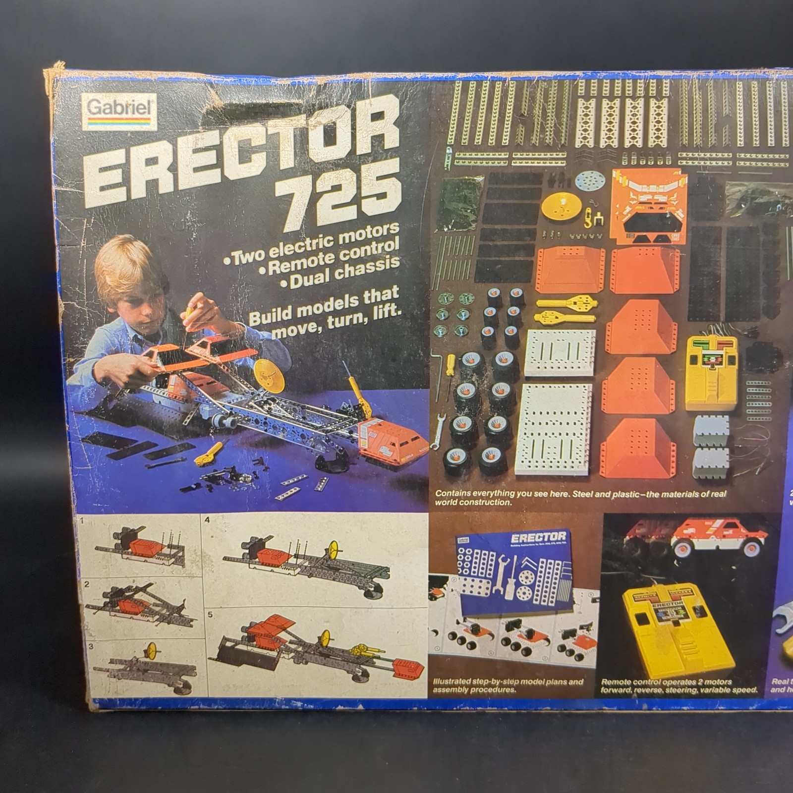 Gabriel Motorized Erector Set 725 No. 32725 Complete 1981