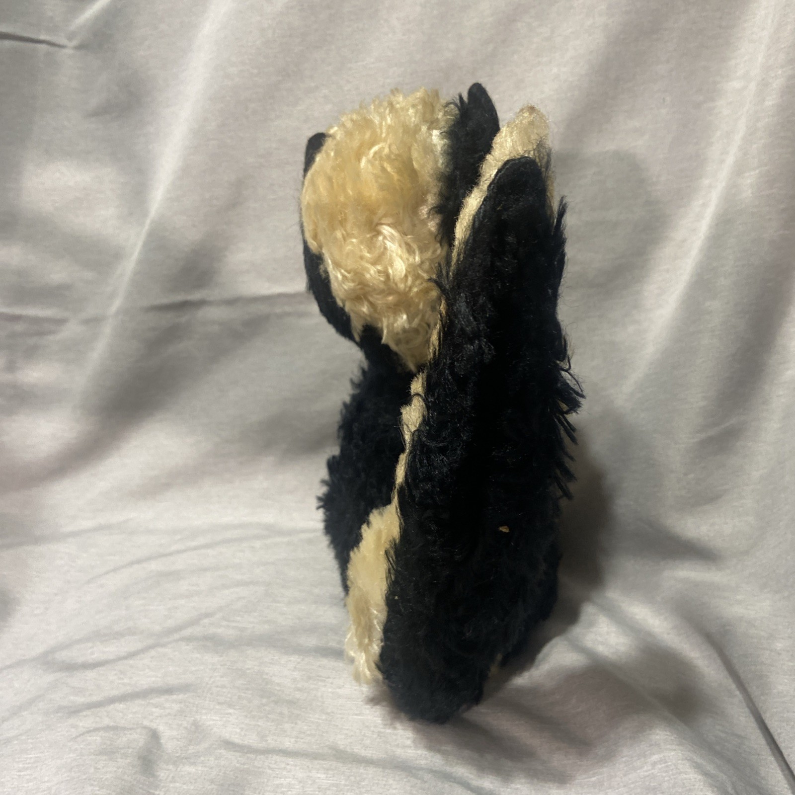 Vintage 1950s Rushton Rubber Face Skunk Plush 9” w/ Tag & Box + Bonus Poodle