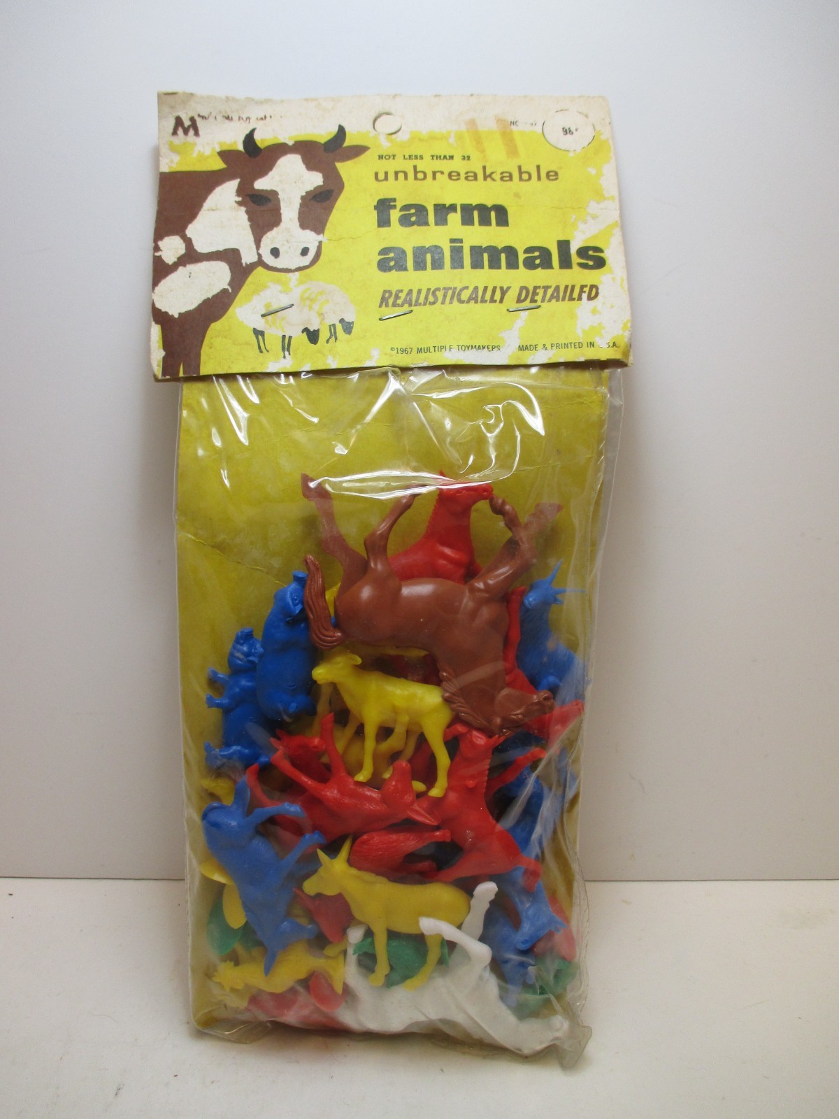 Vtg MPC Multiple Toymakers Unbreakable Farm Animals In Original Packaging