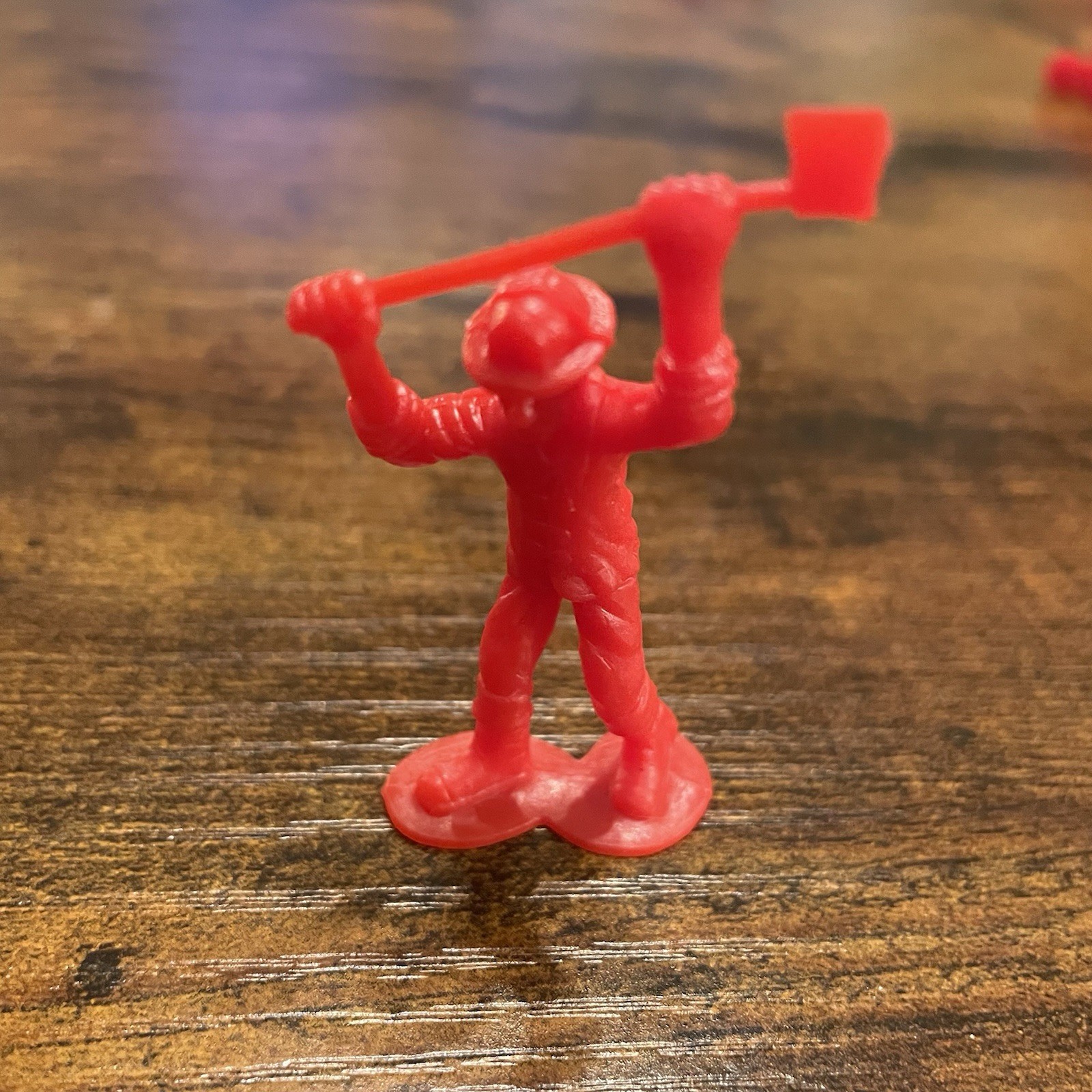✅Vintage Red Firefighter 4″ Toy Figures Hard Plastic PVC 5 Poses Rare #️⃣0021