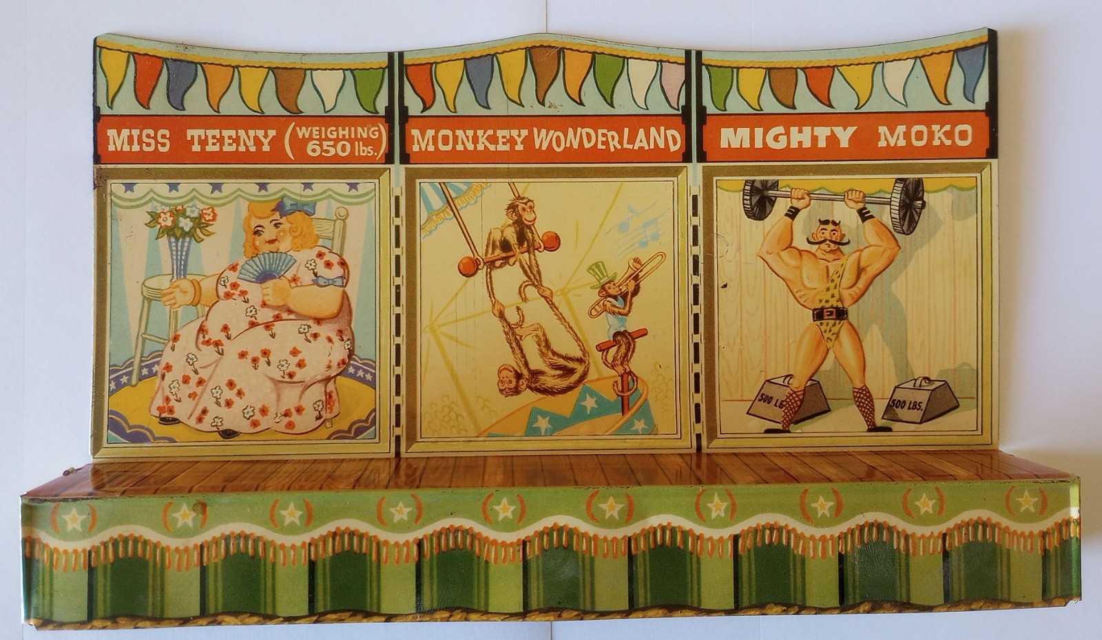 1950s Rare Vintage Marx Super Circus Sideshow Stand