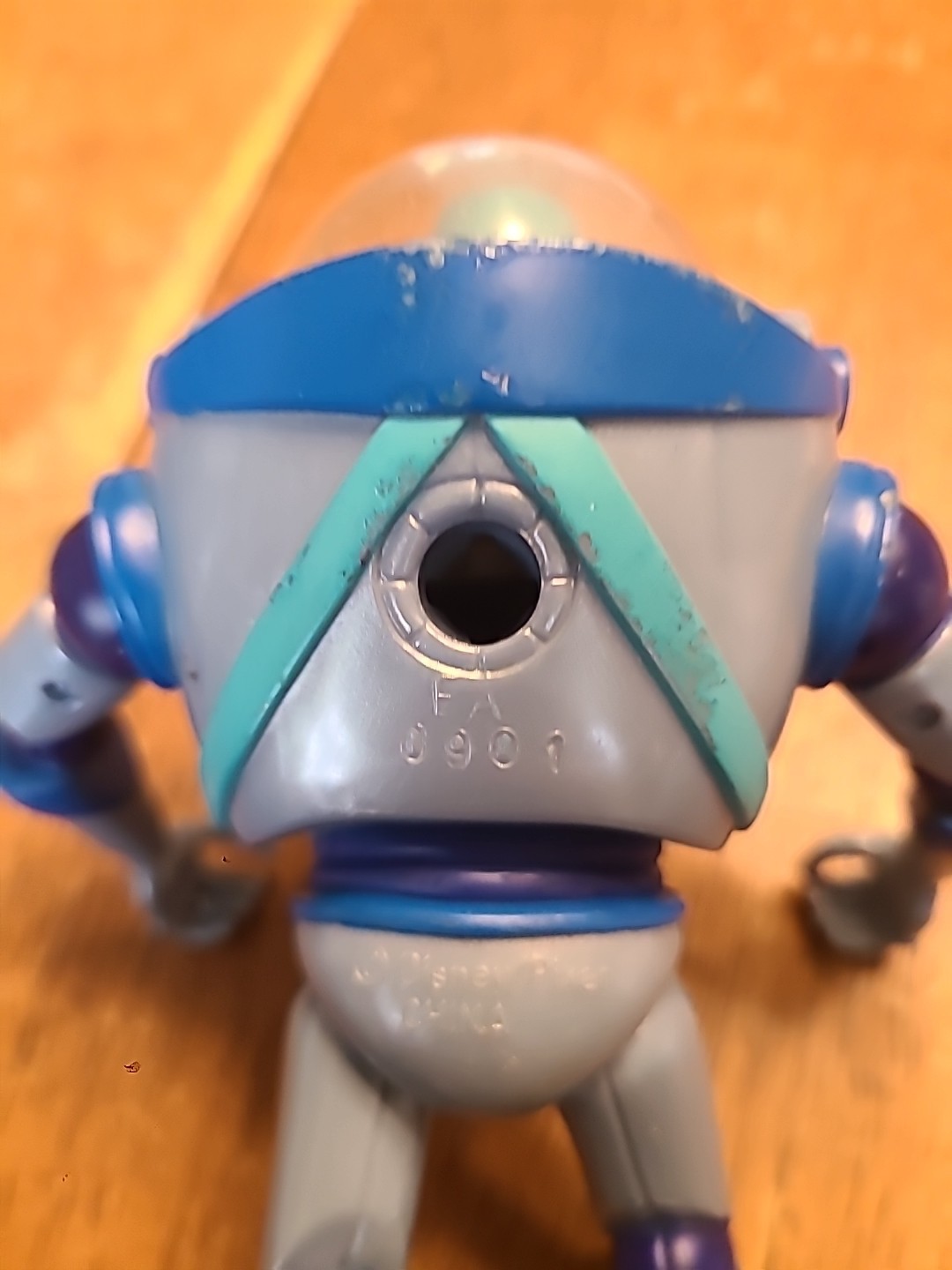 Disney Pixar Rare Vintage Buzz Lightyear Blue Aqua Gray Figurine Toy 5″