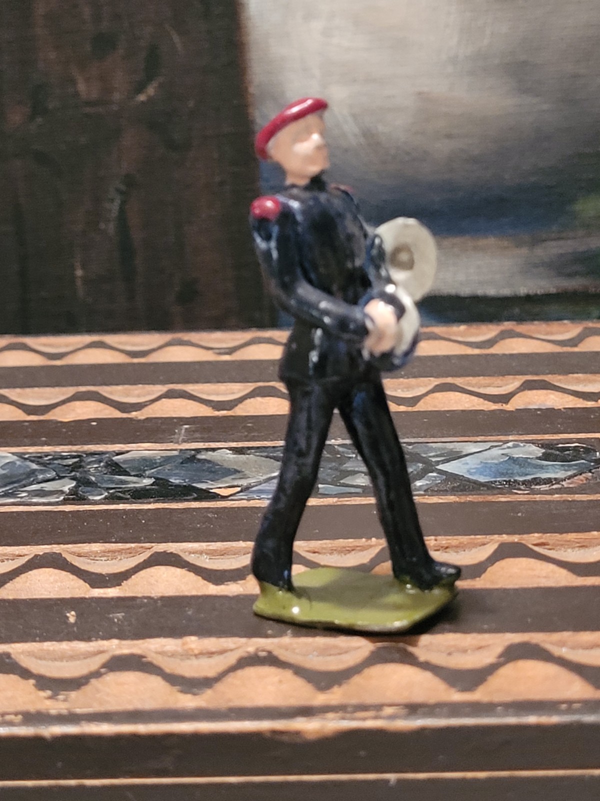 Toy Lead Soldier Playing Cymbal