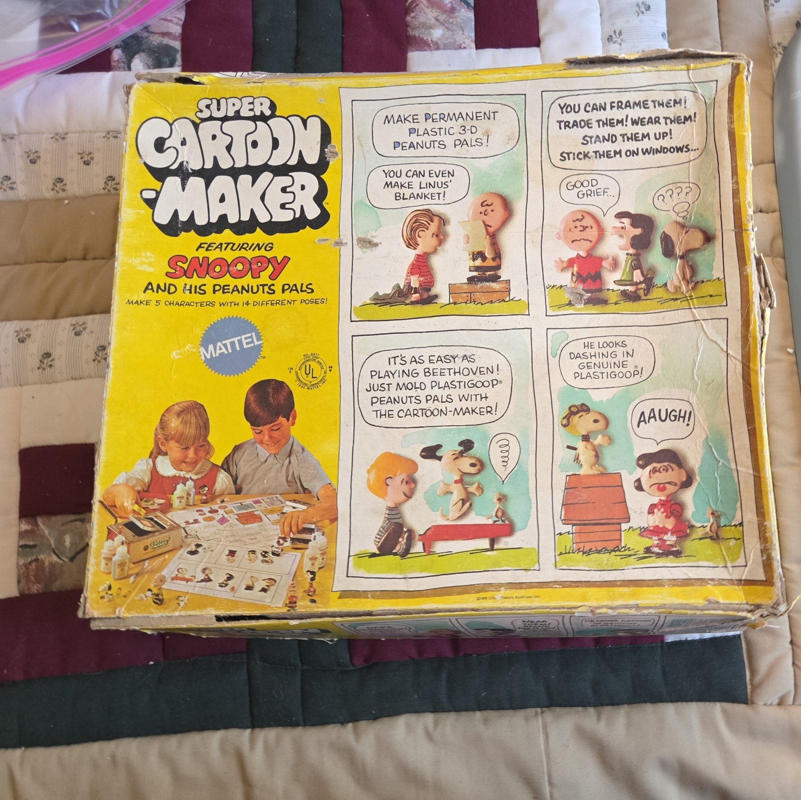 1969 SUPER CARTOON MAKER THINGMAKES NOOPY & HIS PEANUT PALS CHARLIE BROWN MATTEL