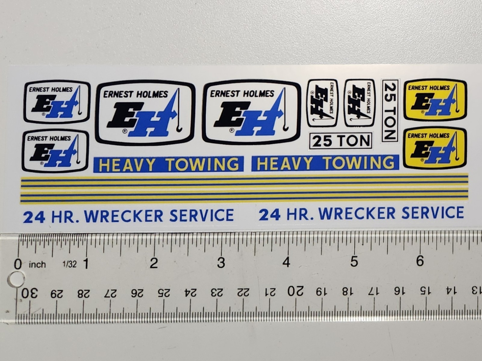 Stickers For Tonka Or Other Toy Restorations. Ernest Holmes Wrecker. Blue.