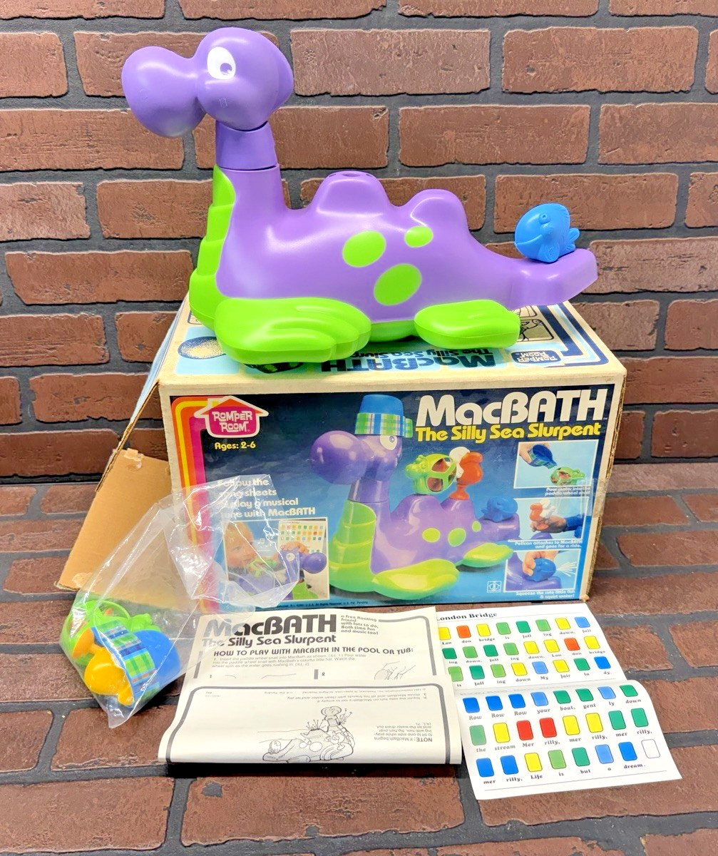 MacBath The Silly Sea Slurpent Hasbro Romper Room 1981 Original Box COMPLETE