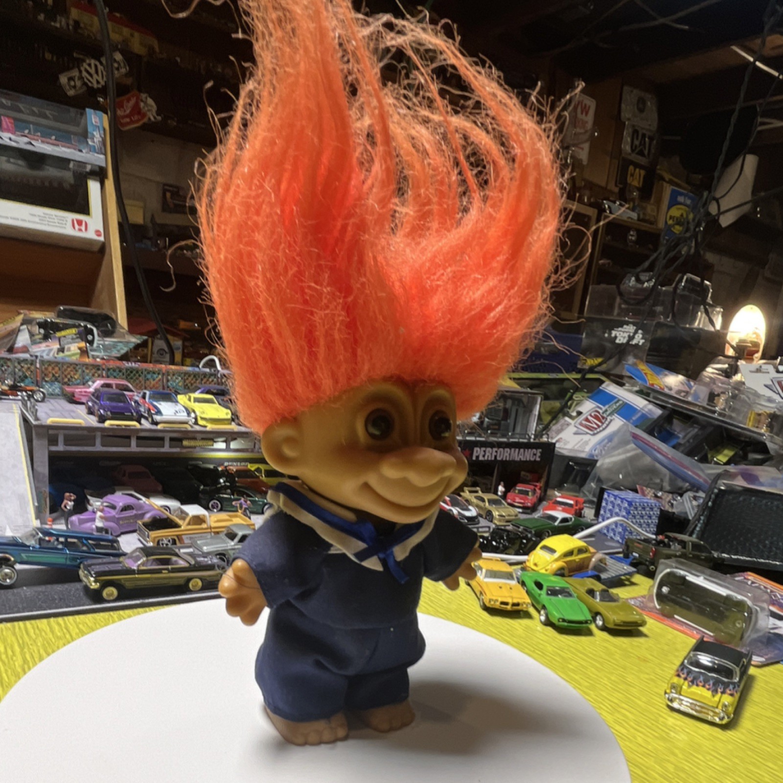 Russ Vintage Troll Doll Orange Hair Sailor Outfit Trolls 4-7 8-11 Years