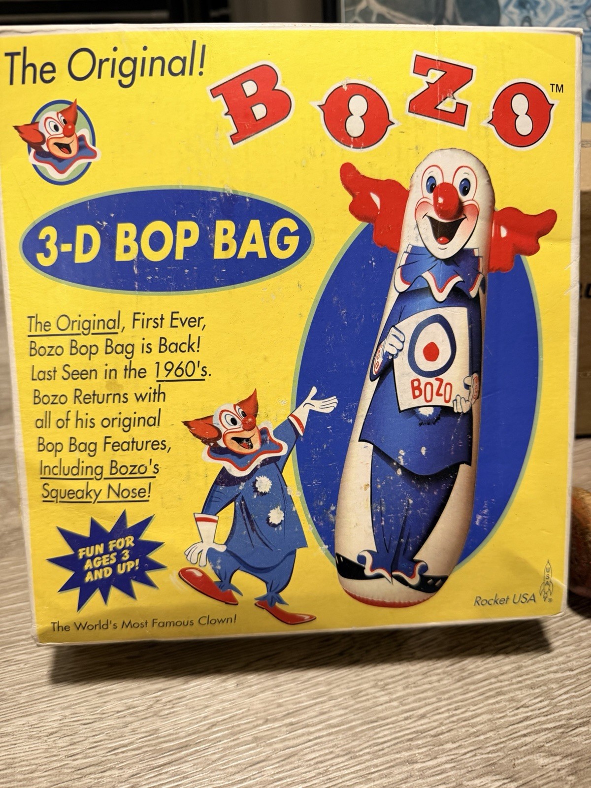 Vtg Bozo The Clown 3D Pop Up Bag