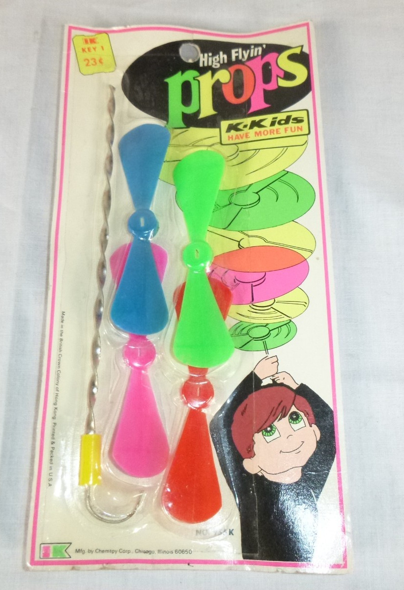 NOS Vtg 70s K-Mart Chemtoy High Flyin’ Props Propeller Toy #955K Hong Kong