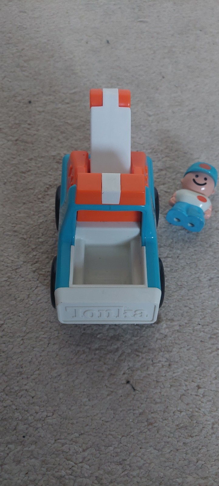 Vintage Tonka Toy Truck Play Tow Digger News Helicopter & Little Tikes Figurines