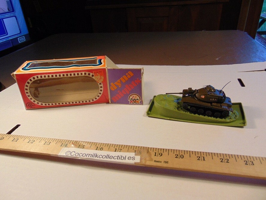 Vintage Zee Toys M60A1 T401 U.S.A Diecast Replica Model Tank W/Box 