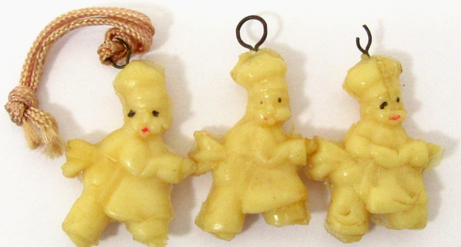 Celluloid Charms Baker Vintage Hand Painted Japan Lot of 3