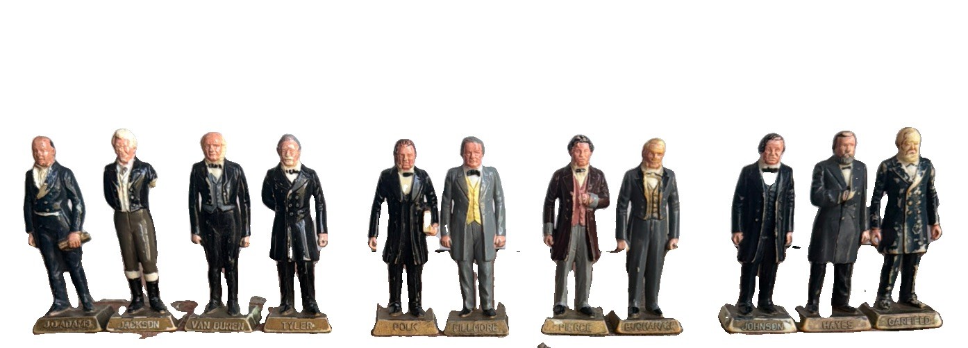 Vintage Marx Toys Painted US Presidents Plastic Figure Lot of 11
