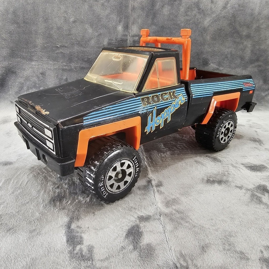 Vintage Tonka Rock Hopper 4×4 Pickup Truck 1980s Black Orange Toy