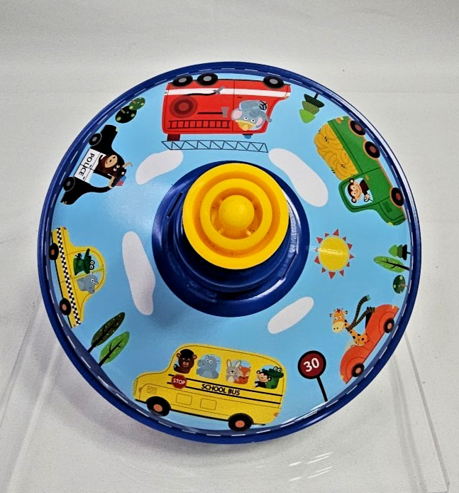 Beeqoo Fun Vehicles Spinning Top Classic Mini Tin Top for All Ages 5.5 Inches