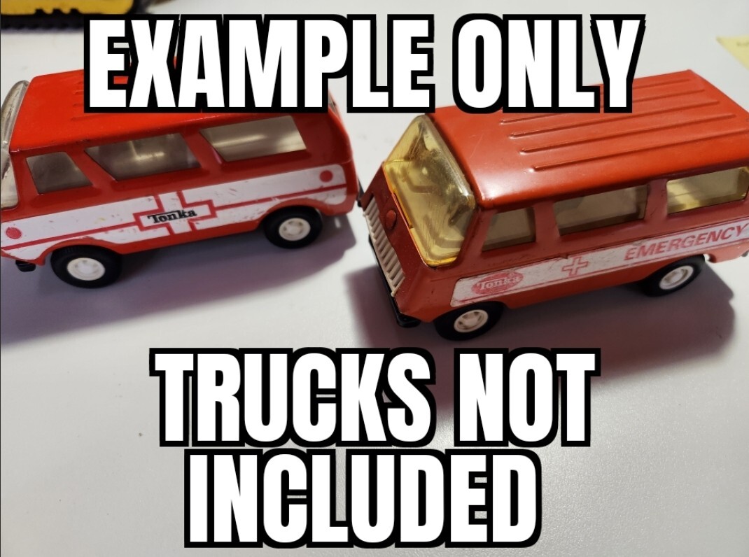 Tiny Tonka Emergency Van Ambulance Stickers 3 Styles For Different Years