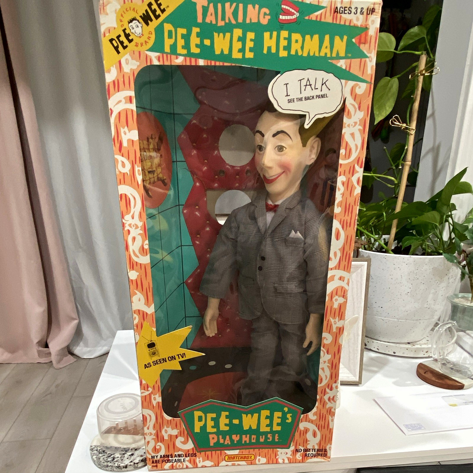 Matchbox Pee-wee Herman Talking Doll, Pee-wee’s Playhouse Vintage 1986