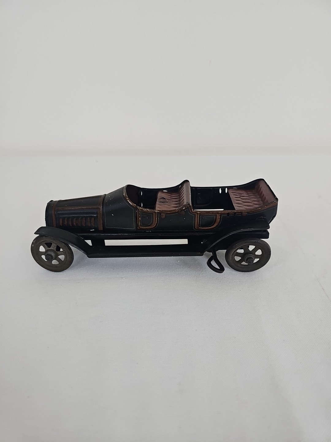 Vintage 1920s George Fischer Penny Tin Toy Clockwork Wind Up, 7″x2.5″