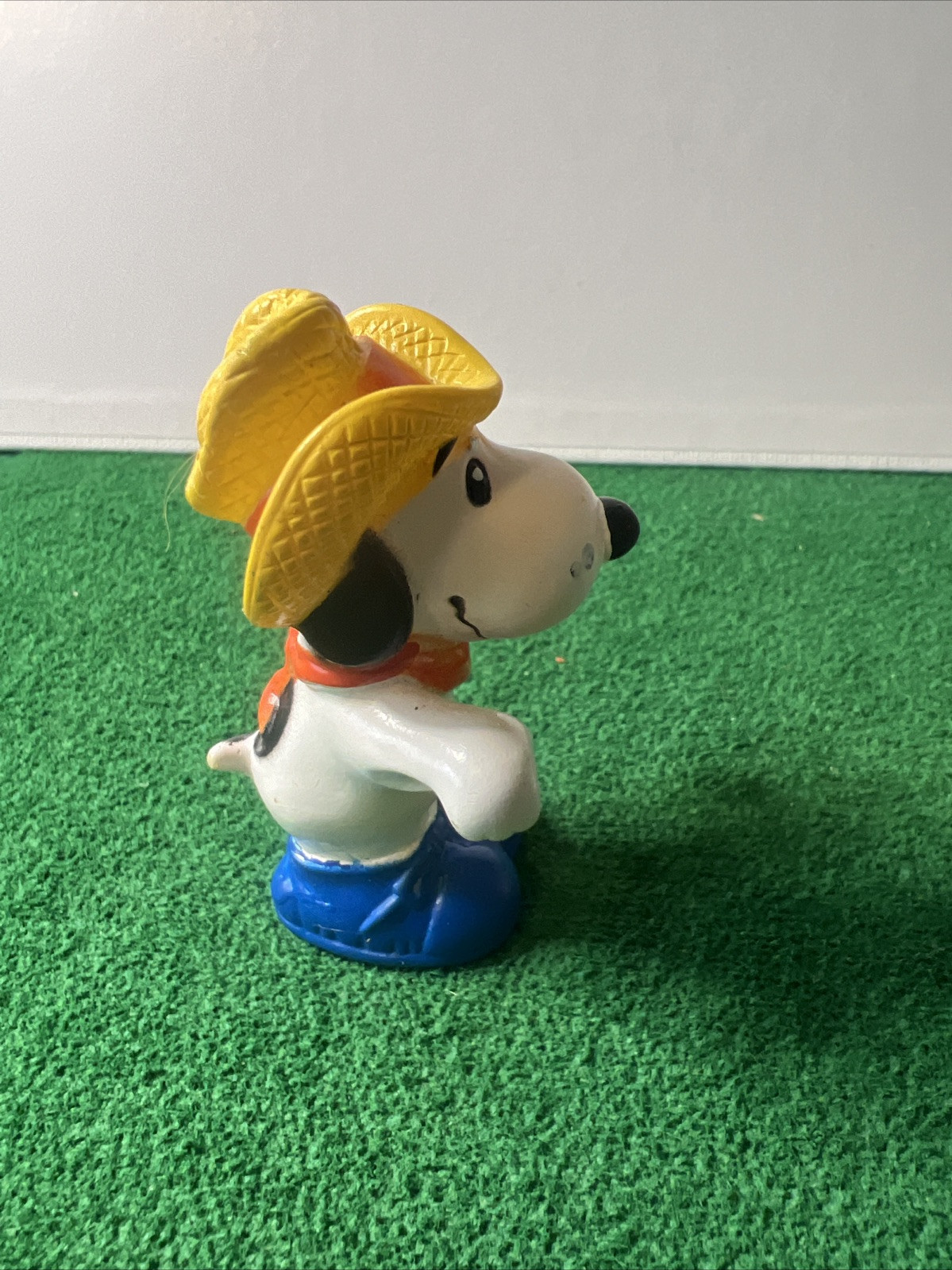 Snoopy Vintage 1966 Dog Peanuts in Cowboy Farmer Hat Toy Figure 101 Dalmatians