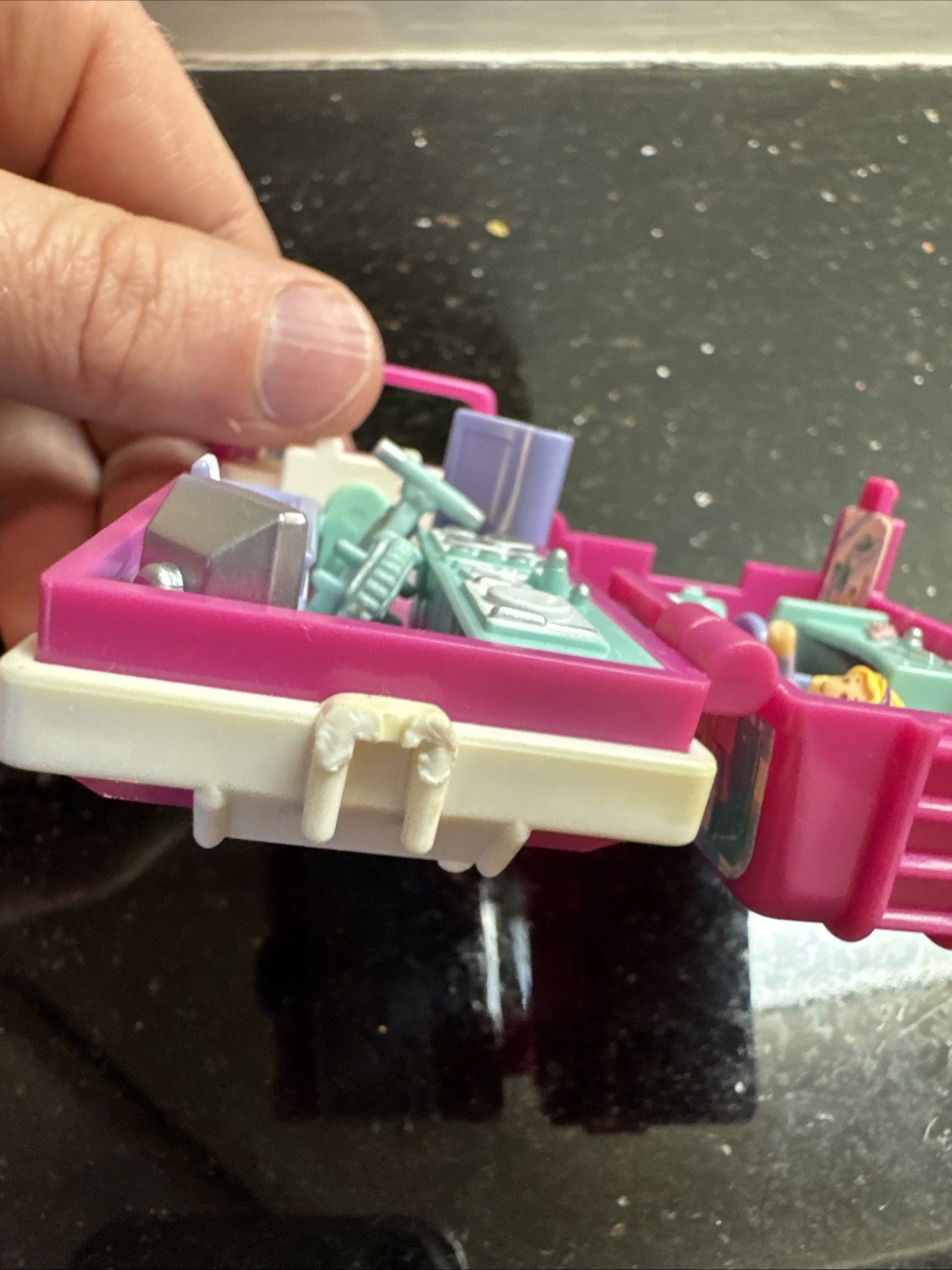 Polly Pocket 1994 Bluebird Pink RV Camper with Polly and Bicycle Vintage