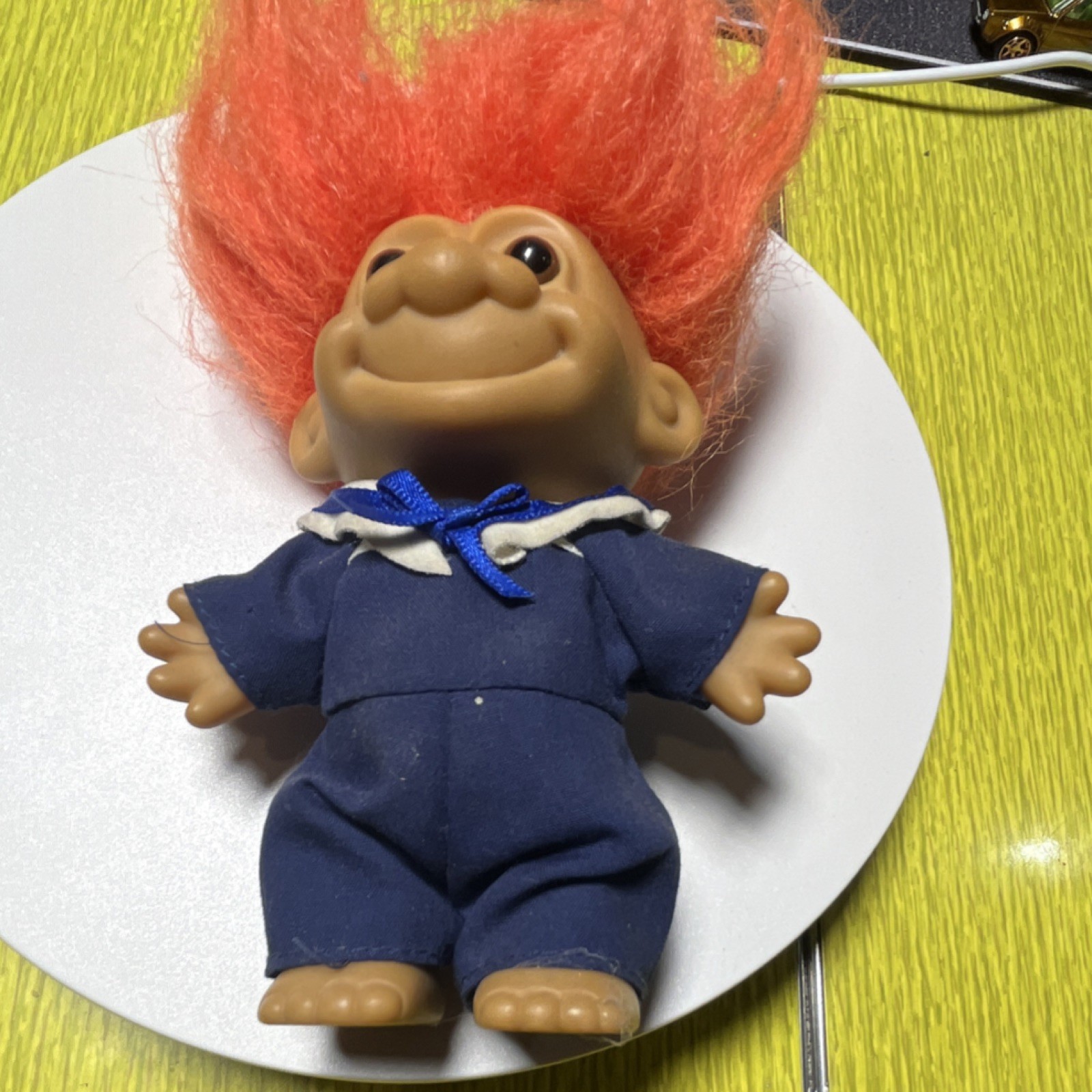 Russ Vintage Troll Doll Orange Hair Sailor Outfit Trolls 4-7 8-11 Years