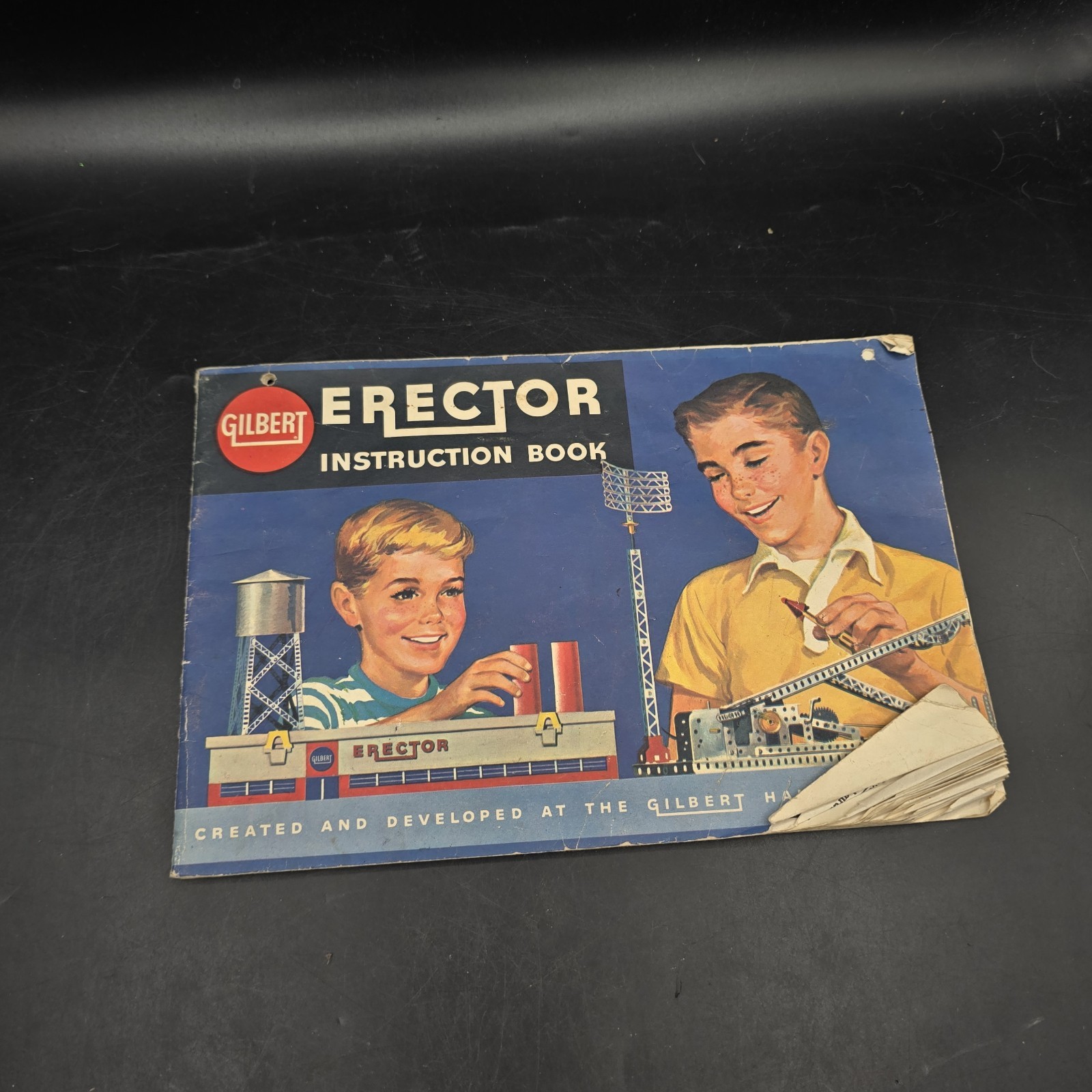 1959 Gilbert Erector Instruction Book #M4712 -Basic instruction book – many sets