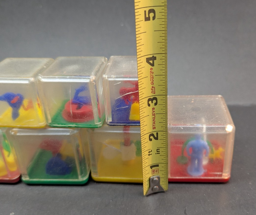 LOT OF 7 Kusan’s Koo Zoo Cubes Wild Animals Rattle Balls Airfix Puzzle Blocks