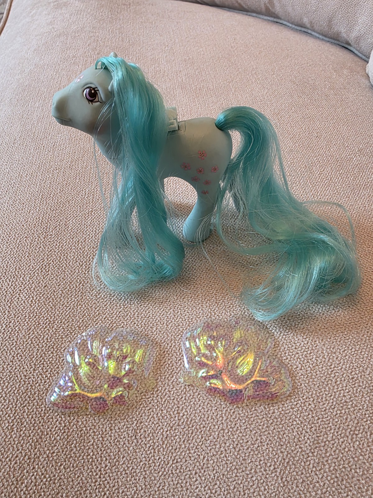 Vintage G1 My Little Pony Peach Blossom Flutter Pony w Original Wings Hasbro