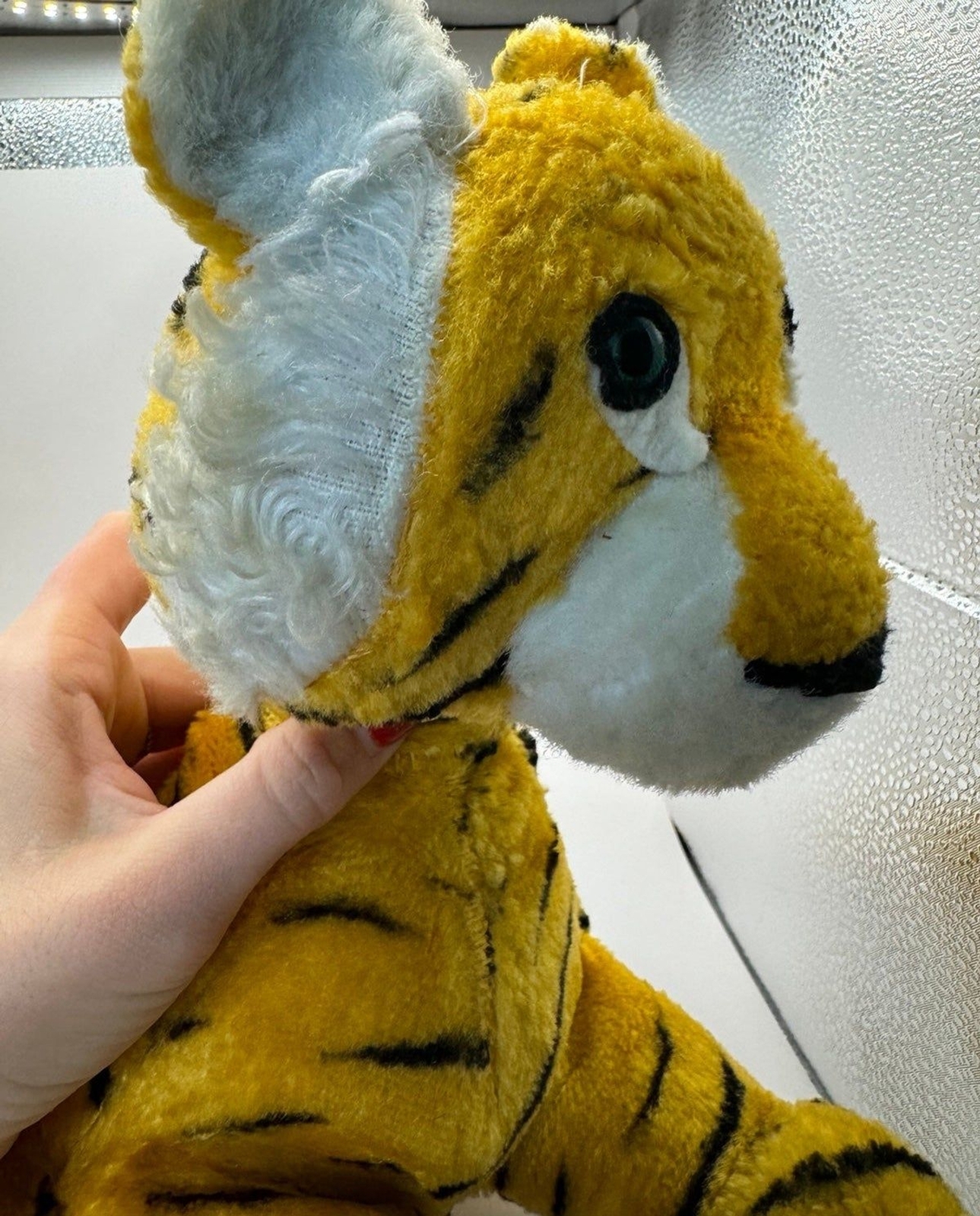 VINTAGE SILK PLUSH TIGER STUFFED JUNGLE CAT CARNIVAL PRIZE GUND KNICKERBOCKER