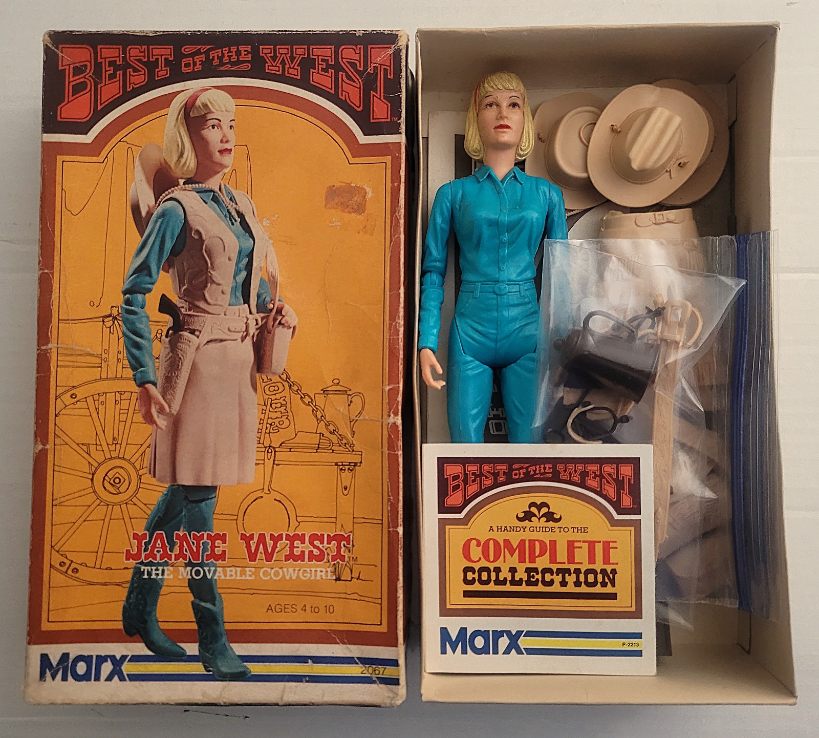 Vintage Marx 1974 Jane West-Best of the West-100% Complete All 36 pcs. Boxed Set