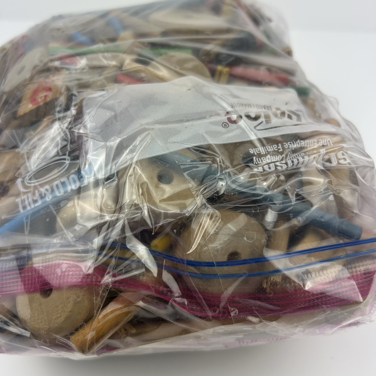 Vintage Wood Tinker Toys Lot Wooden Pieces Wheels Connectors Unsorted 2lbs 11oz