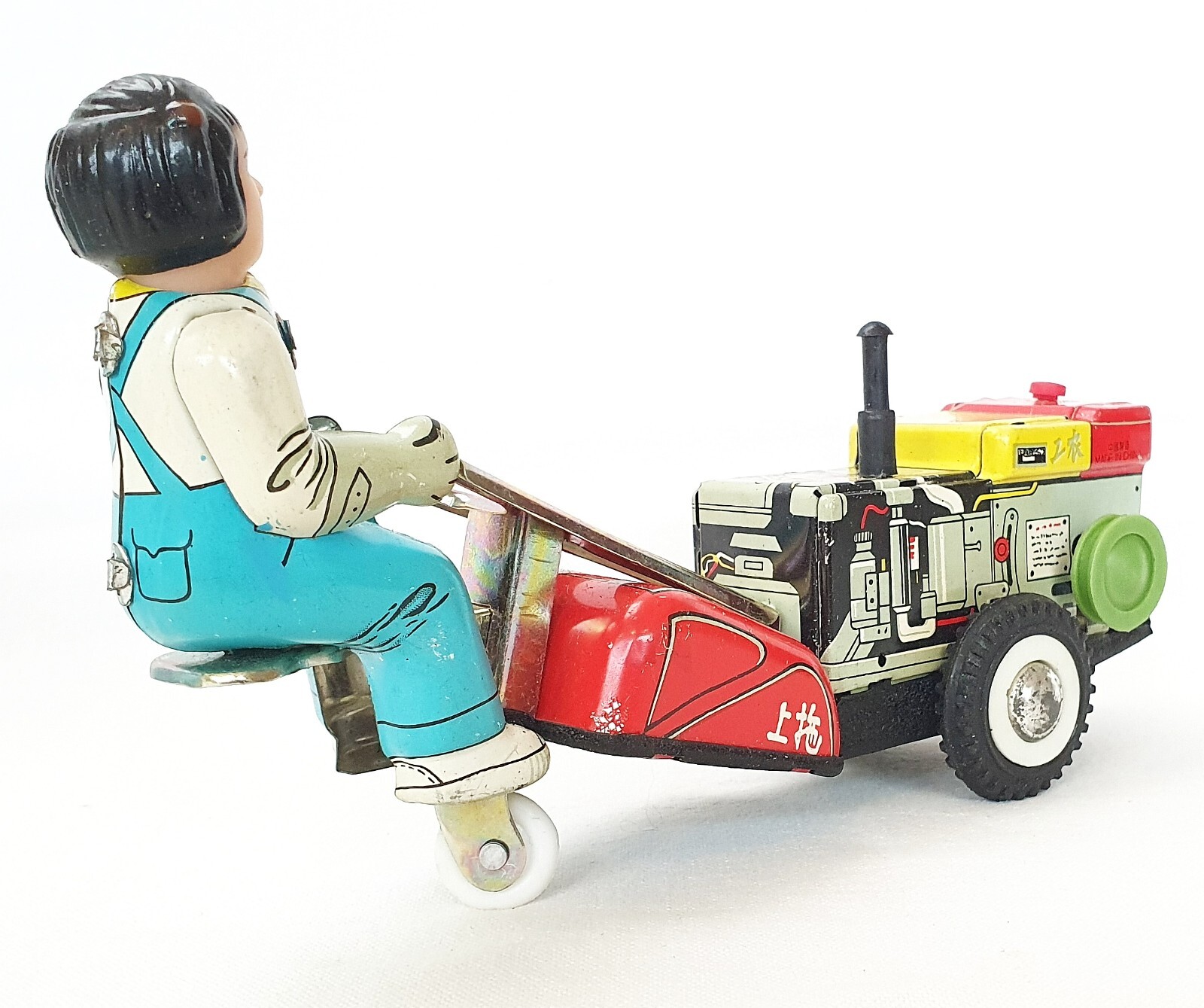China Shanghai MS-857 MOTORIZED CONSTRUCTION WORK TRACTOR Tin Wind-Up MIB`65 C10