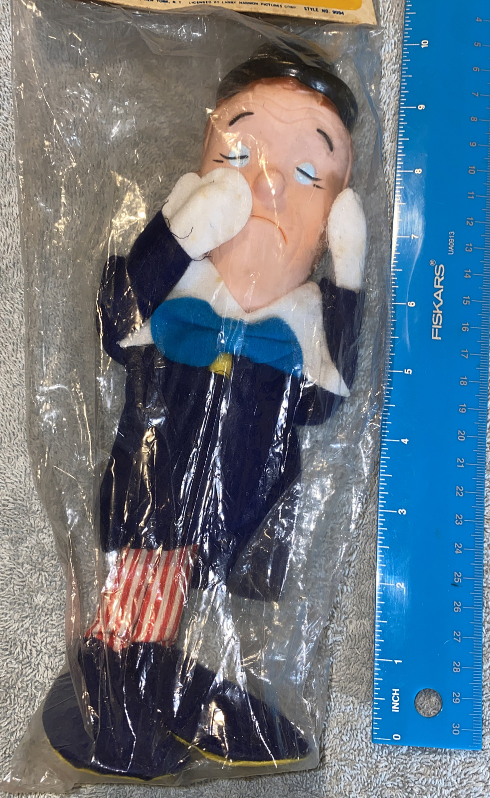 Vintage NOS Stan Laurel 9” Bend’Em Doll Rubber/Cloth/Felt