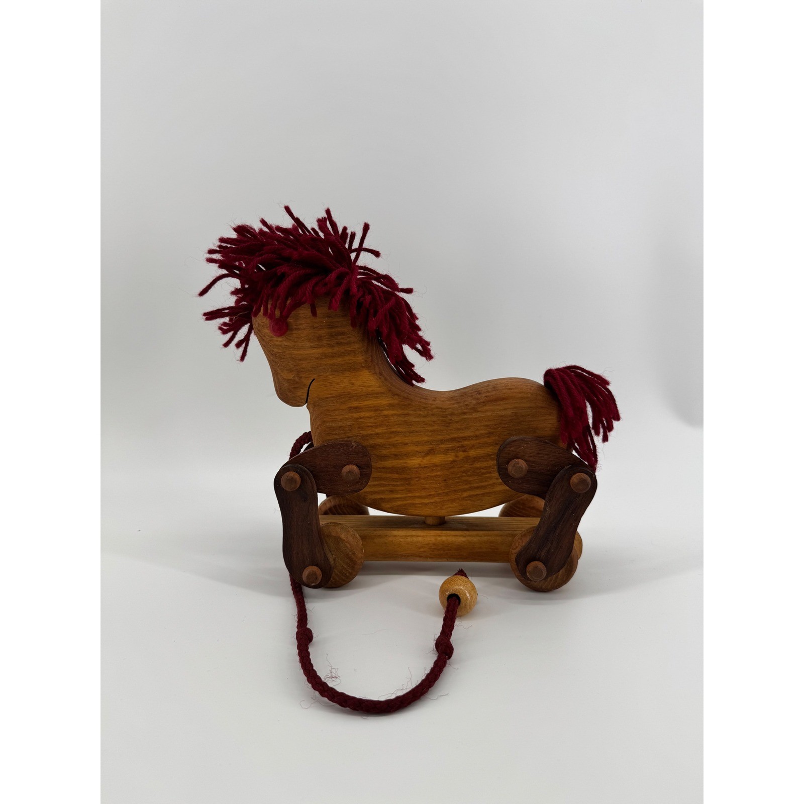 Vintage Michaud Toys Handcrafted Wooden Horse Pull Toy