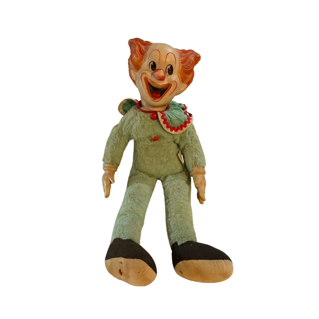 Vintage 1960 Bozo the Clown 18″ Plush Doll w/ Tags Knickerbocker Toy Co USA
