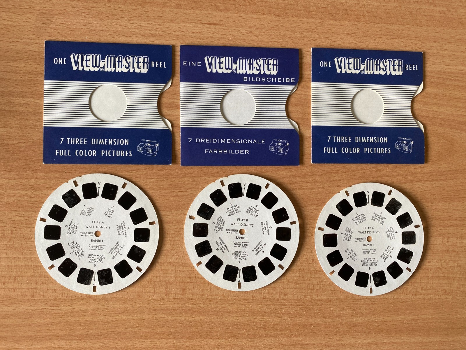 VIEWMASTER DISCS X3 – WALT DISNEYS BAMBI