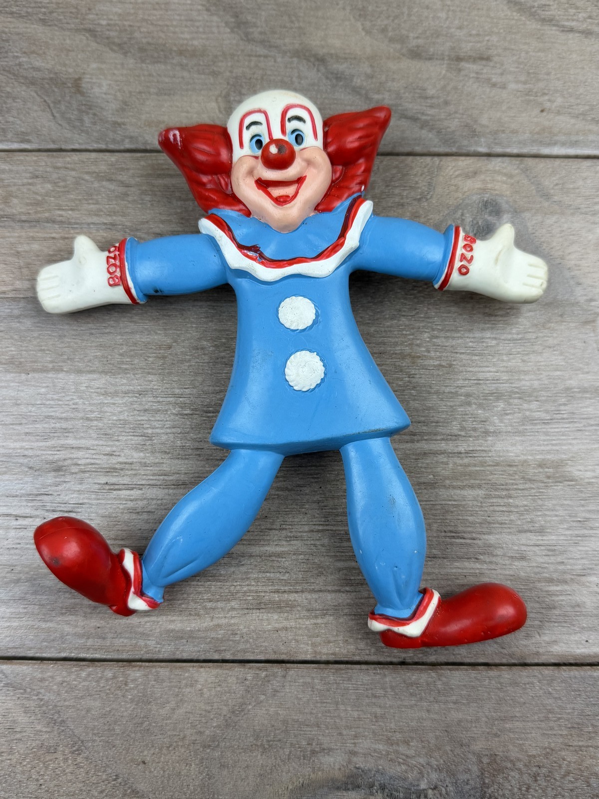 Vintage 1987 Jesco Bozo the Clown Action Figure Rubber Toy Larry Harmon Pictures
