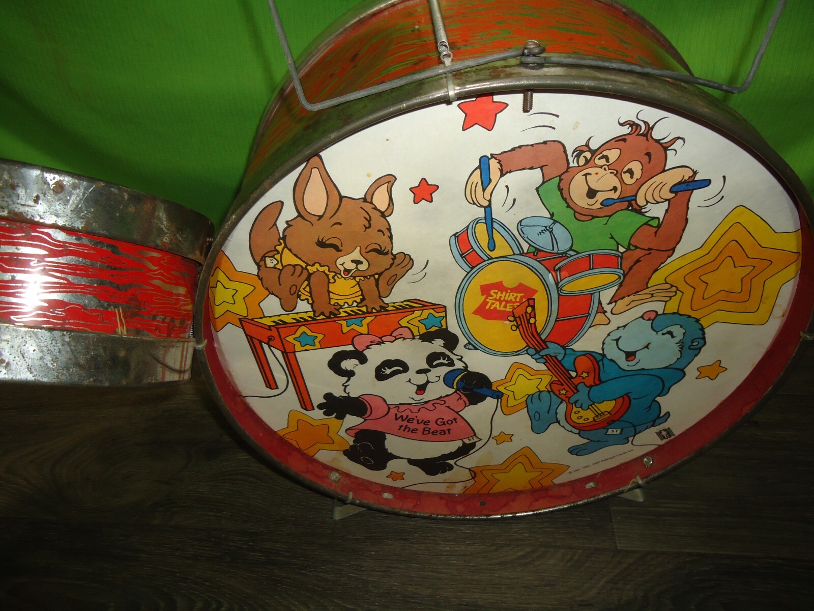 vintage 1983 hallmark Shirt Tales kids size drum set toy