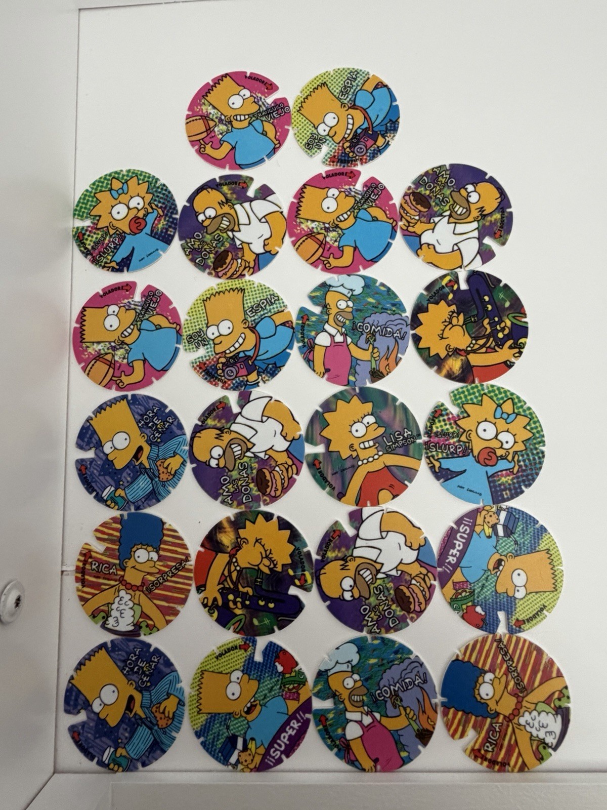 Vintage 1990s Pogs Tazos Slammers Lot Simpsons Disney Poison Power Rangers 50+
