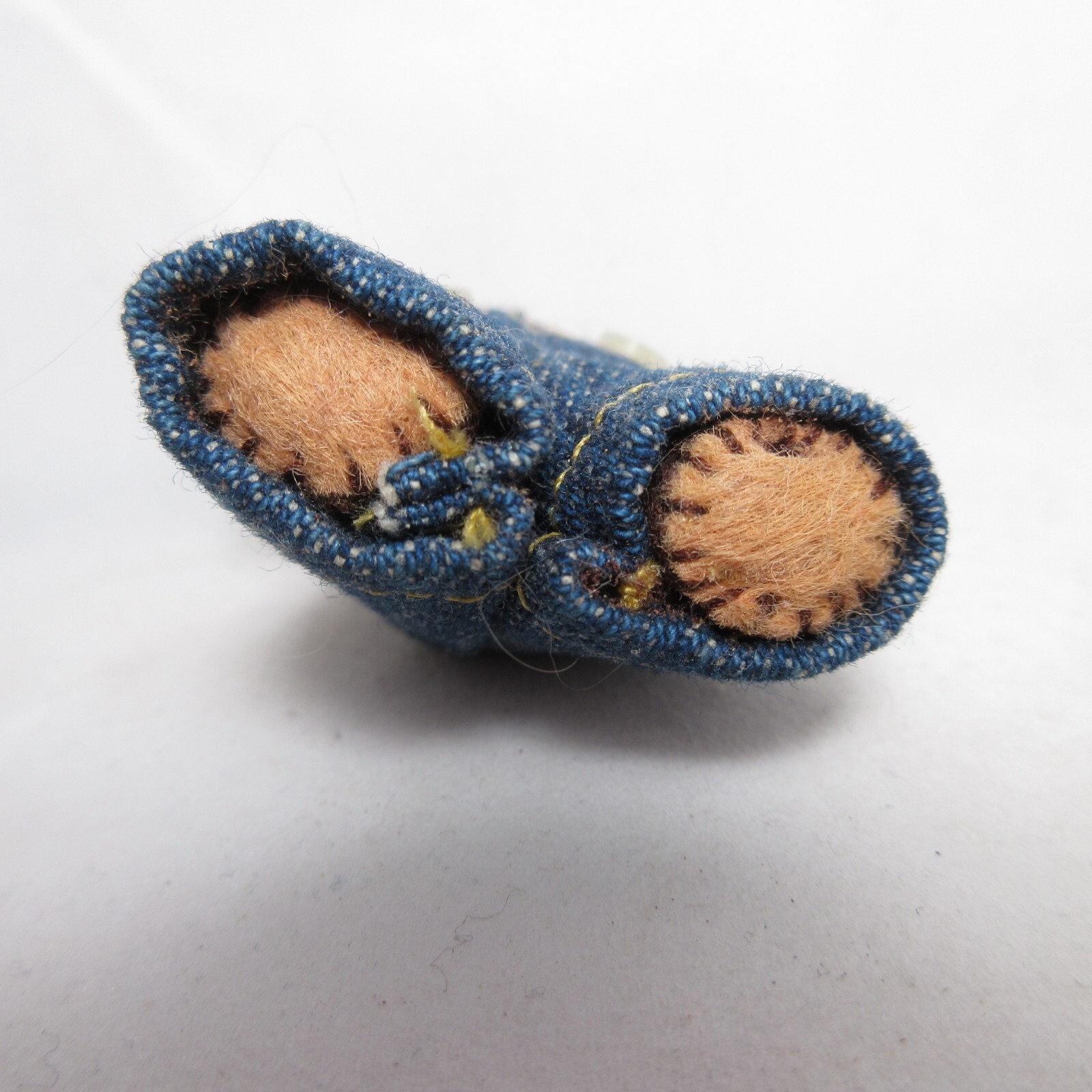 Adorable Little Three Bears Handmade Mini Tiny Figures Stuffed Toy 2″ Goldilocks