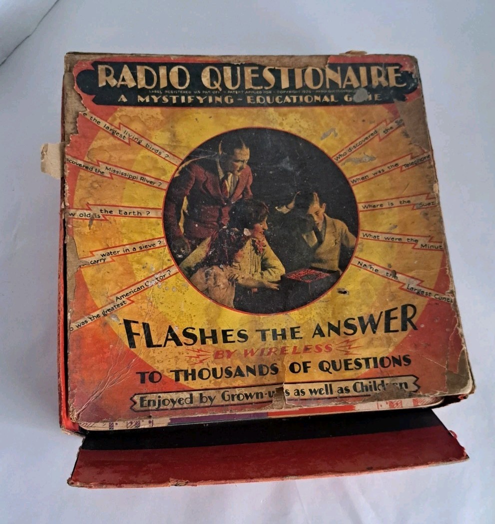 1931 Uncle Sam’s Electric Radio Questionnaire Game “Mystical – Educational”