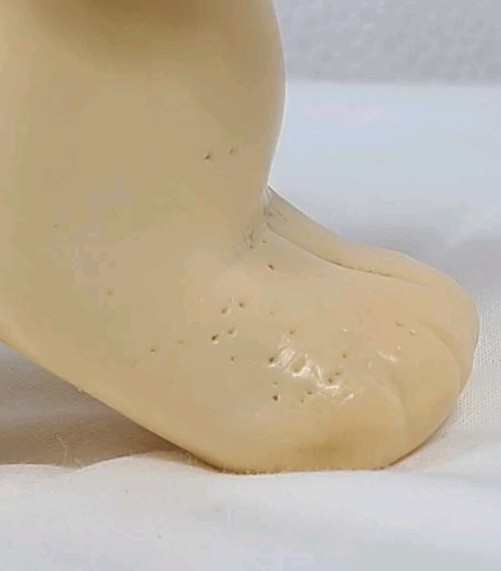 Ruth E Newton The Sun Rubber Co Dog Puppy Squeak Toy 1950s 4½” Beige & Black Vtg
