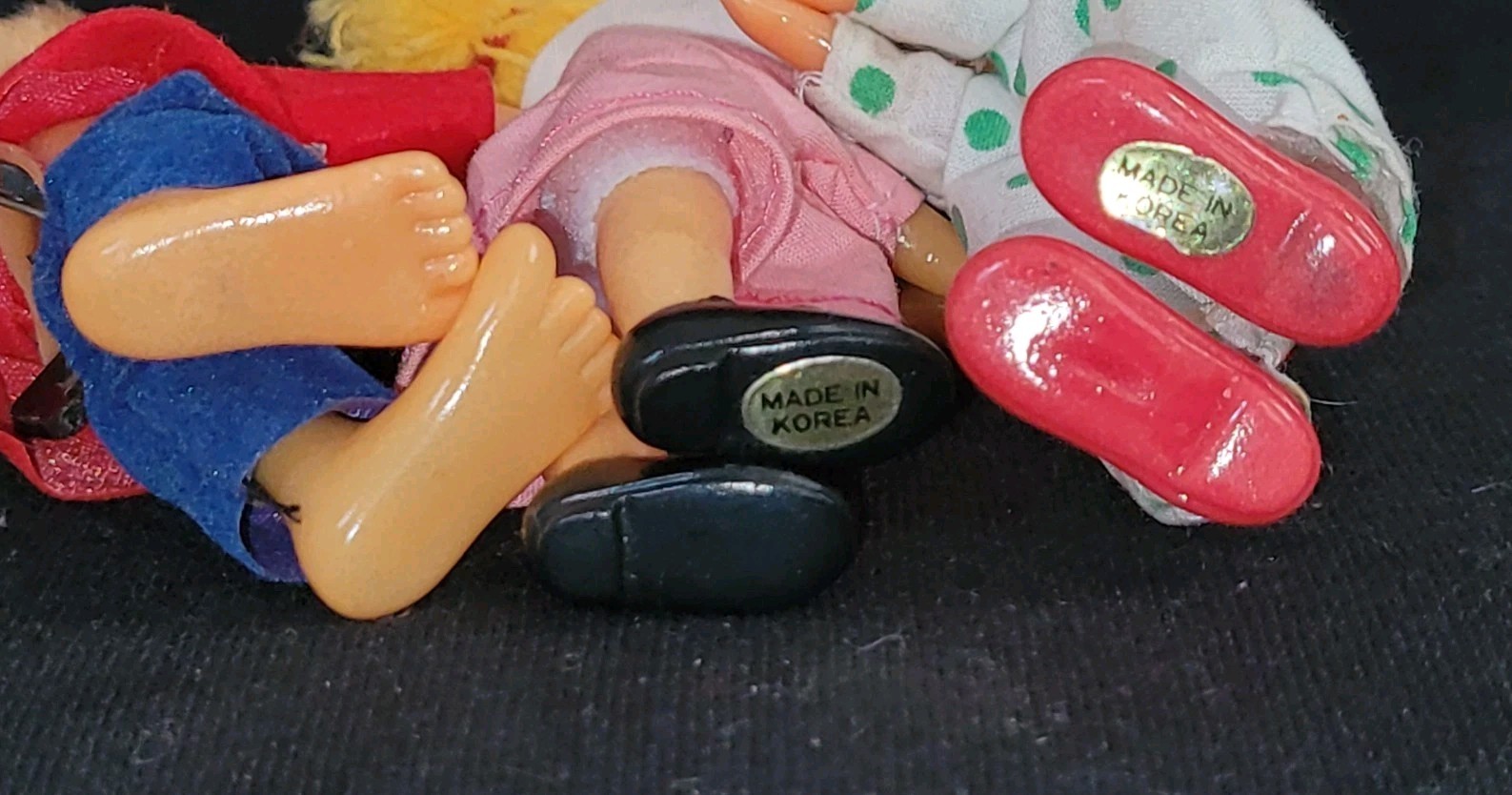 Vintage Lot Of 3 Clown , Monkey & Cabbage patch. Clip On Hugger grabber Korea