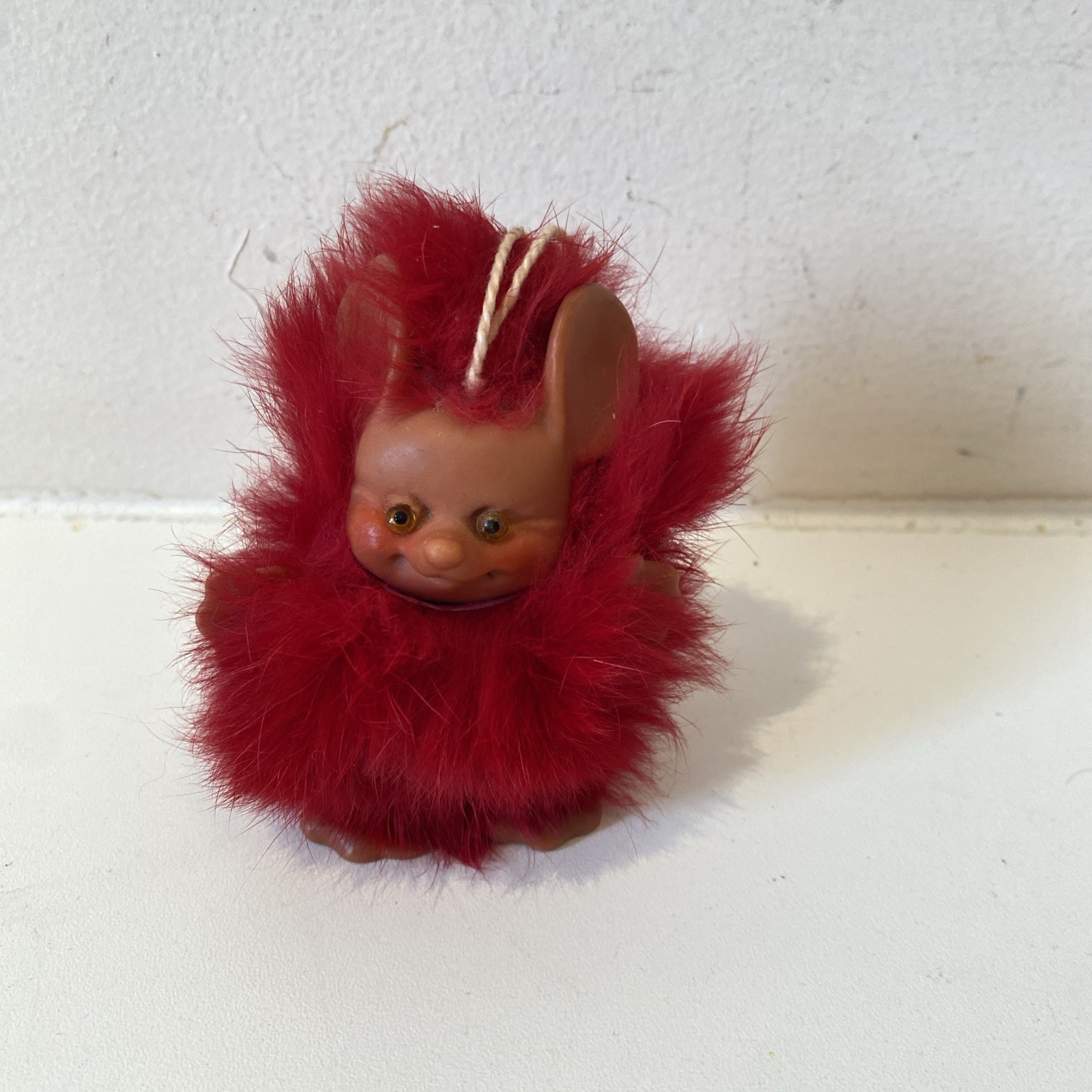RARE! Rauls Happy Gang vintage mouse / Shrew ? troll, red fur, approx 8.5cm tall