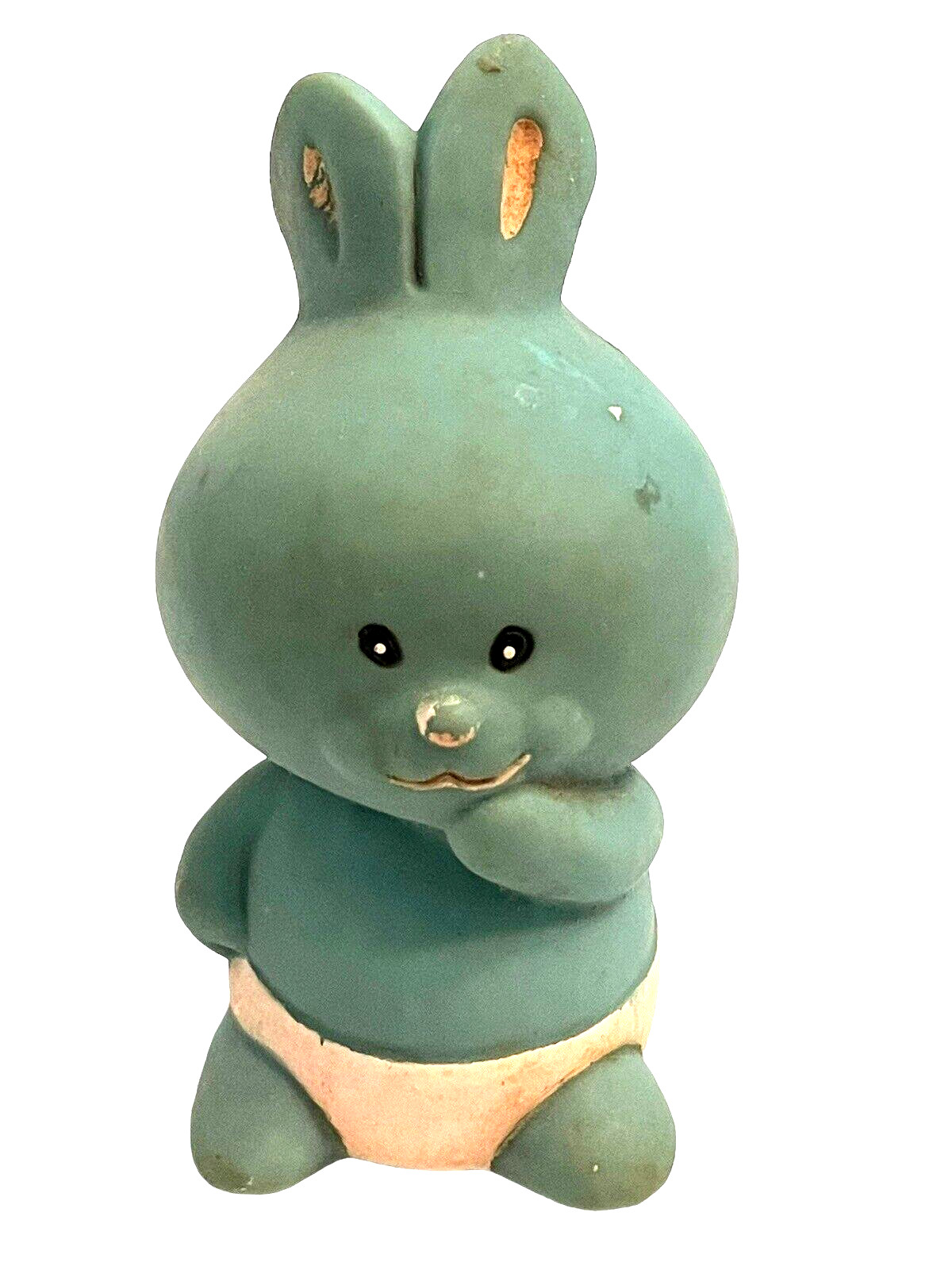 VTG 1978 AVON Blue Bunny Rabbit 1st Years Baby Squeaky Squeaker Toy Taiwan