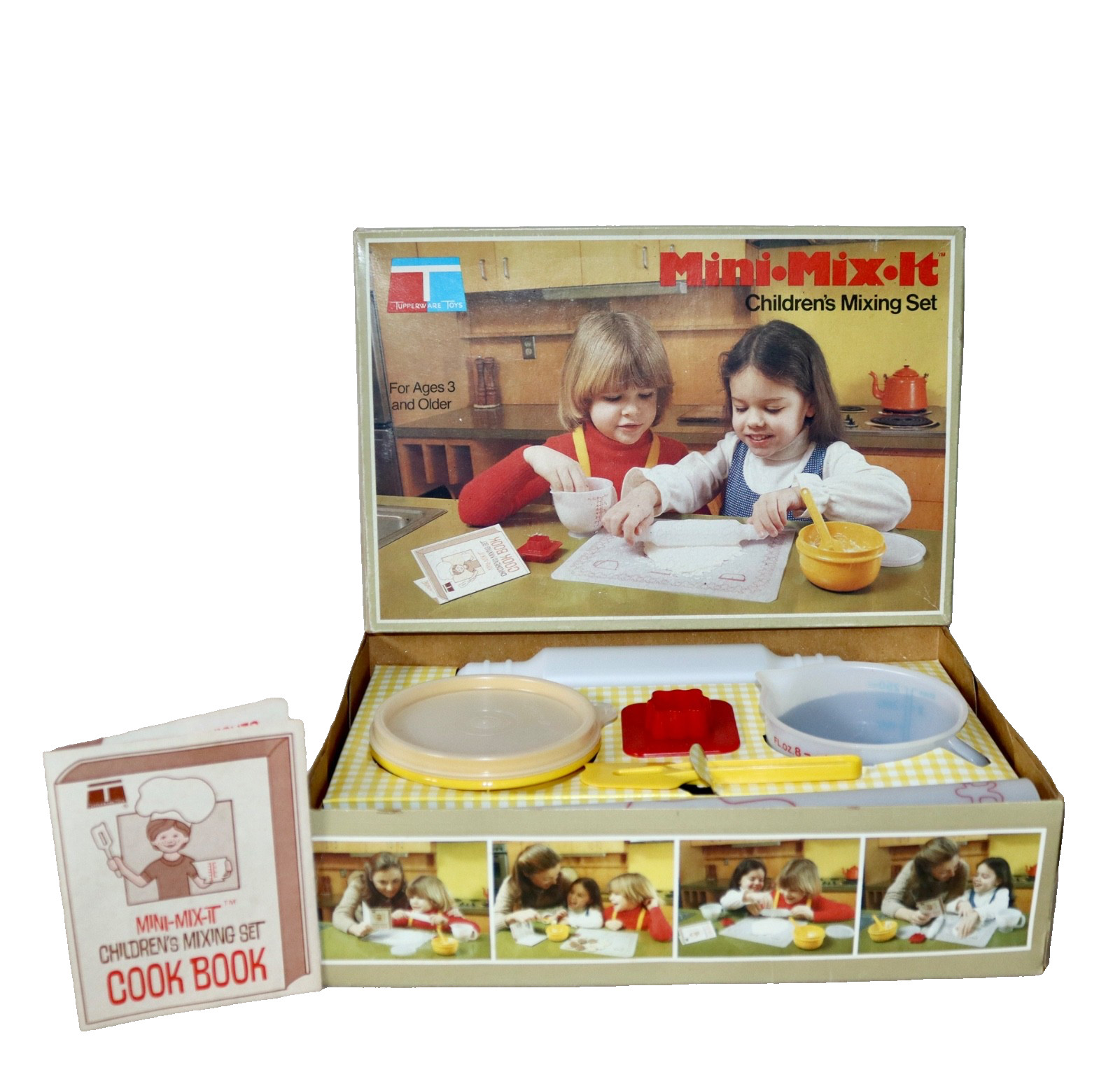 Tupperware Tupper Toys ~ Mini Mix It Children’s Baking Set 1979 Complete Unused