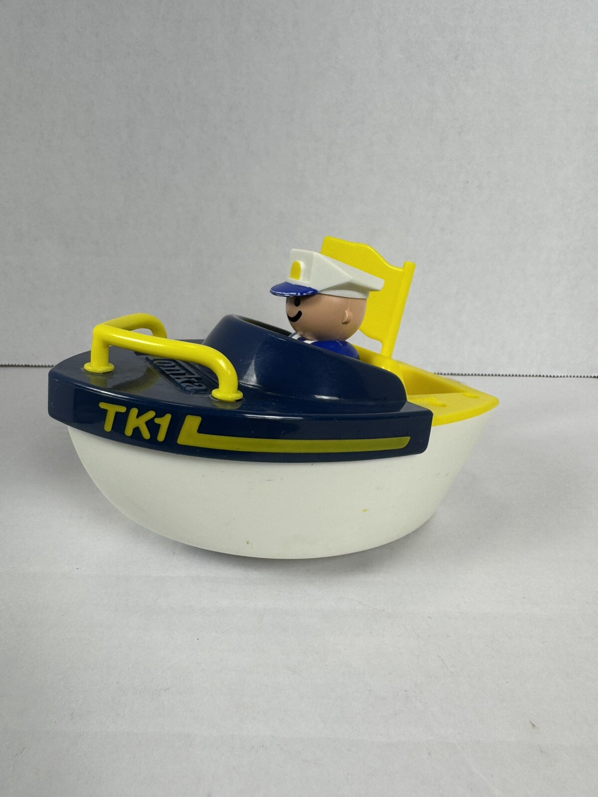 Vintage 1989 Tonka TK1 Boat W/Captain Land O Lakes Promotion Bandai Thailand Toy
